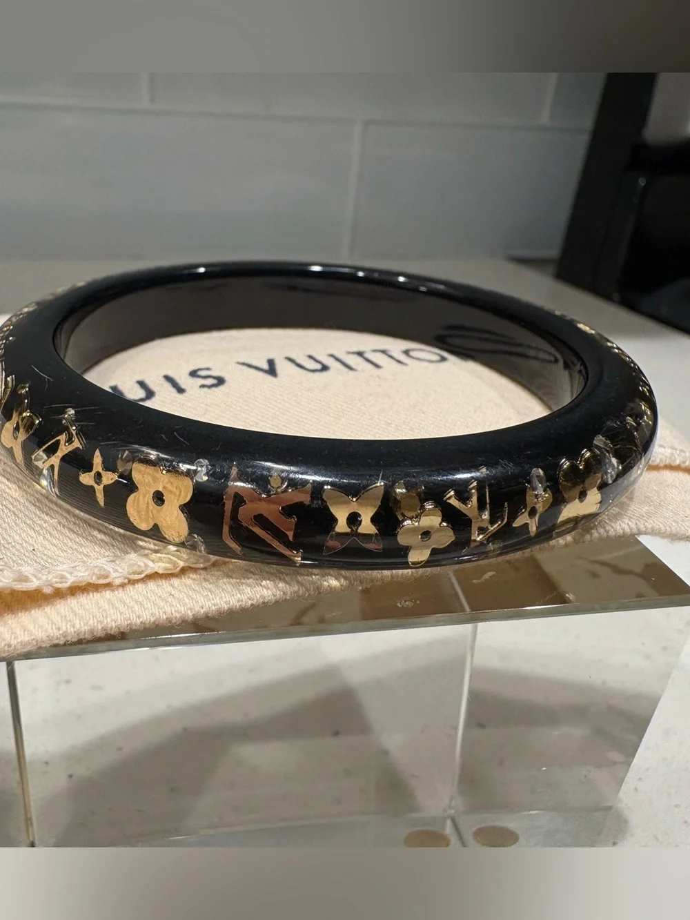 Authentic LV Black Inclusion Bracelet